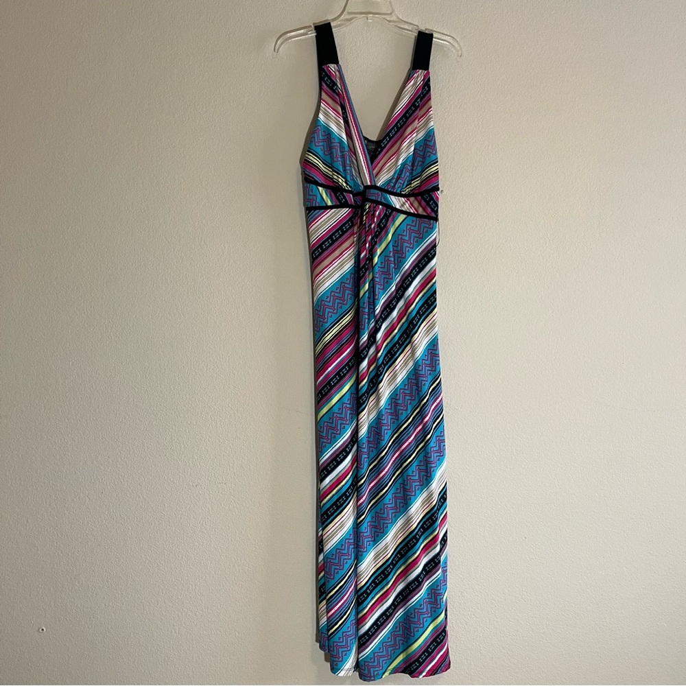Covington Woman Dress Size 1X Teal, Pink, Purple, Navy, Black, Yellow, Beige